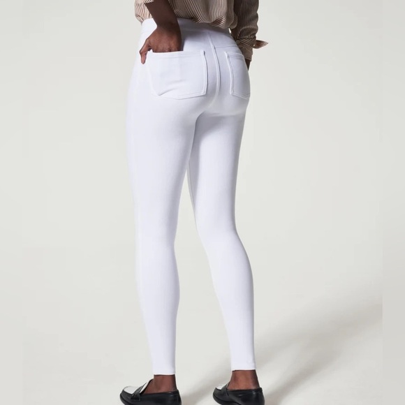 Women’s SPANX white jean-ish ankle leggings- Size Small Petite - Picture 3 of 10